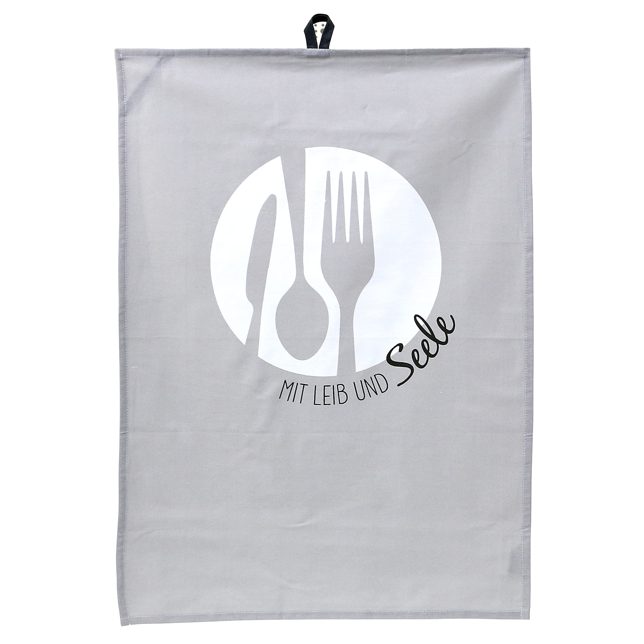Dekohelden24 Tea Towel 70 x 50 cm 100% Cotton with Body and Soul Motif