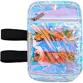 Bulyoou Carnival Thigh Bag Holographic Thigh Pack with Adjustable Strap Leg Harness for Women Iridescent Hiking Travel Pack (Multicolor)