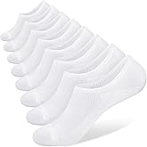 SIXDAYSOX No Show Socks for Men 6/8 pack Cotton Thin Low Cut Non Slip for Loafer Flats Sneakers 5-8/9-11/12-15