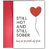 YIWANSIN Funny Sober Card - Encouragement & Anniversary for Friends & Family, Sobriety Card, Gifts for Men & Women