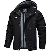 MAGCOMSEN Men's Lightweight Windbreaker Rain Jacket Raincoat with Detachable Hood for Hiking Fishing Activewear