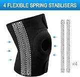 AVIDDA Knee Support Open Patella 3 Straps Running Arthritis Men Women Black view 4