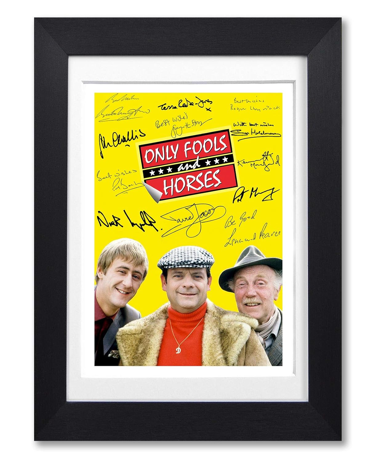 Only Fools and Horses Cast Signed Autograph A4 Poster Photo Print