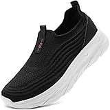 STQ Black Sneakers Women Slip Resistant Work Shoes