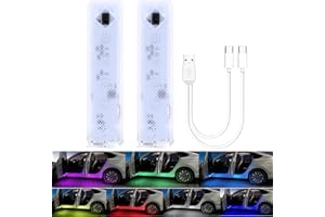 PIFOOG LED Car Welcome Door Lights Magnetic USB RGB Cars Projector Light Rechargeable Wireless Doors Step Courtesy Opening Warning Lamps Neon Accent Atmosphere Accessories 2PCS