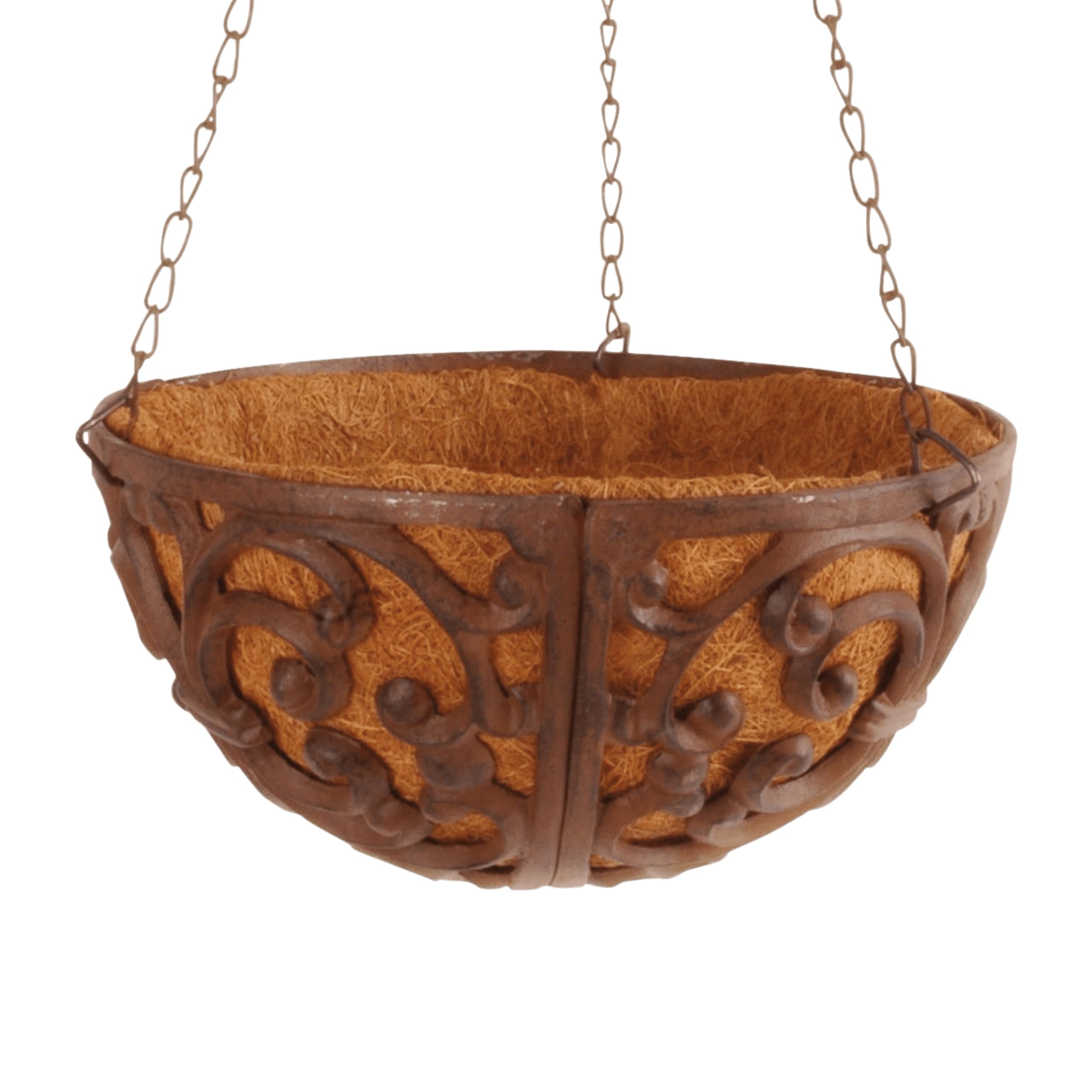 Esschert Design BPH25 16 x 27 x 27cm 25cm Diameter S Cast Iron Hanging Basket - Brown