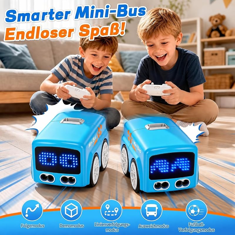 Magic Mini RC Bus mit Gestenfolge, Fluchtmodus & Linienfolgefunktion