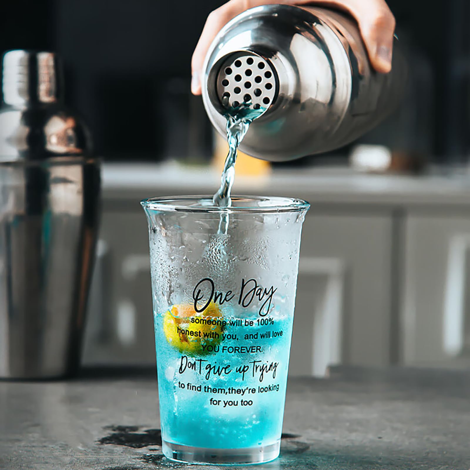 ZPUFAW 6-Piece Cocktail Shaker Set 24oz Shaker Strainer Muddler Jigger Mixing Spoon Pour Spout Bartender Kit Stainless Steel Bar Set Housewarming Gift - Image 6