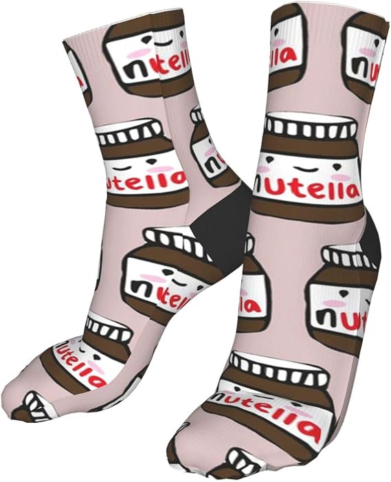 Kaempe Chaussettes Pour Nutella (36-42) - Cadeaux Personnalisés Fun Avec Motif, Chaussettes De Tennis