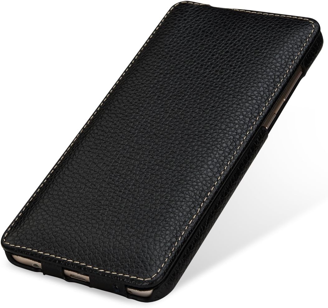 StilGut Slim Vertical Flip Case for Honor 7X, Genuine Leather Huawei Honor 7X Case, Black - Image 4