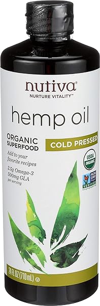 NUTIVA ORGANIC HEMP SEED OIL, 24 FZ