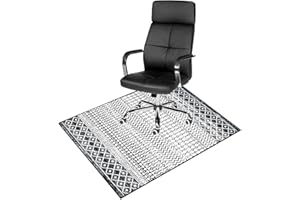 Anidaroel Moroccan Chair Mat for Hardwood Floor, 36"x48" Office Rugs for Rolling Chairs Mat, Computer Gaming Chair Mat, Under Desk Rug Low Pile Protector Carpet Floor Mat for Home Office