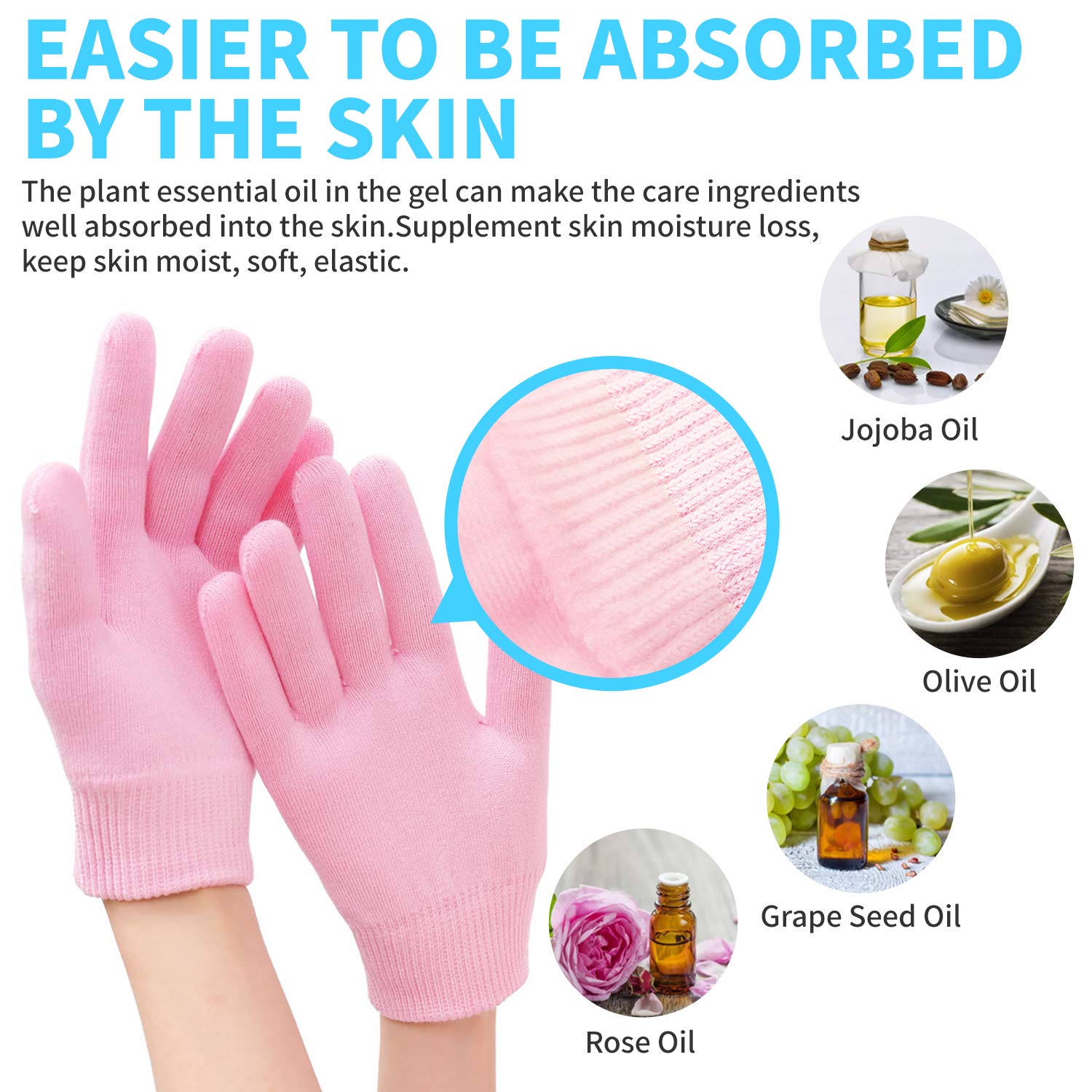 Moisturizing Gloves and Socks-Gel Spa Moisturizing Therapy Socks ＆ Gloves-Soften Repairing Dry Cracked, Hands Feet Skin Care, Effective in Repair Dry and Chapped Hands and Feet Skin Care : Beauty