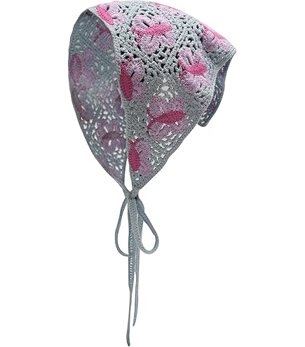 Bandana fleuri rose foncé - Accessoires fleuris/Bandanas fleuris