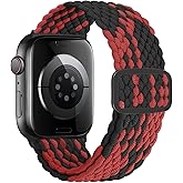 MroTech Compatible with Apple Watch Bands for Women Men,Stretchy Wristband Sport Loops Adjustable Straps,Elastic Nylon Braided Bands for iWatch Series Ultra Ultra2 9 8 7 6 SE2 SE 5 4 3 2 1 Bracelets