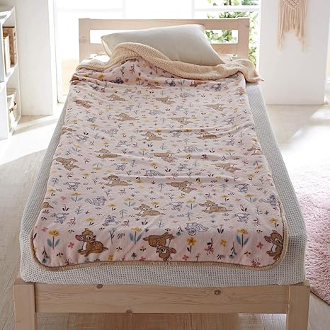 Amazon ベルメゾン ディズニー 毛布 マイクロファイバー 洗える つつ毛布 R バンビ 大人用 ブランケット 毛布 オンライン通販