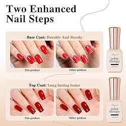 SHOYUM 2 Pcs 15ml No Wipe Gel Top Coat and Base