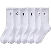 POLO RALPH LAUREN Boys' Athletic Performance Crew Socks (6-Pair)