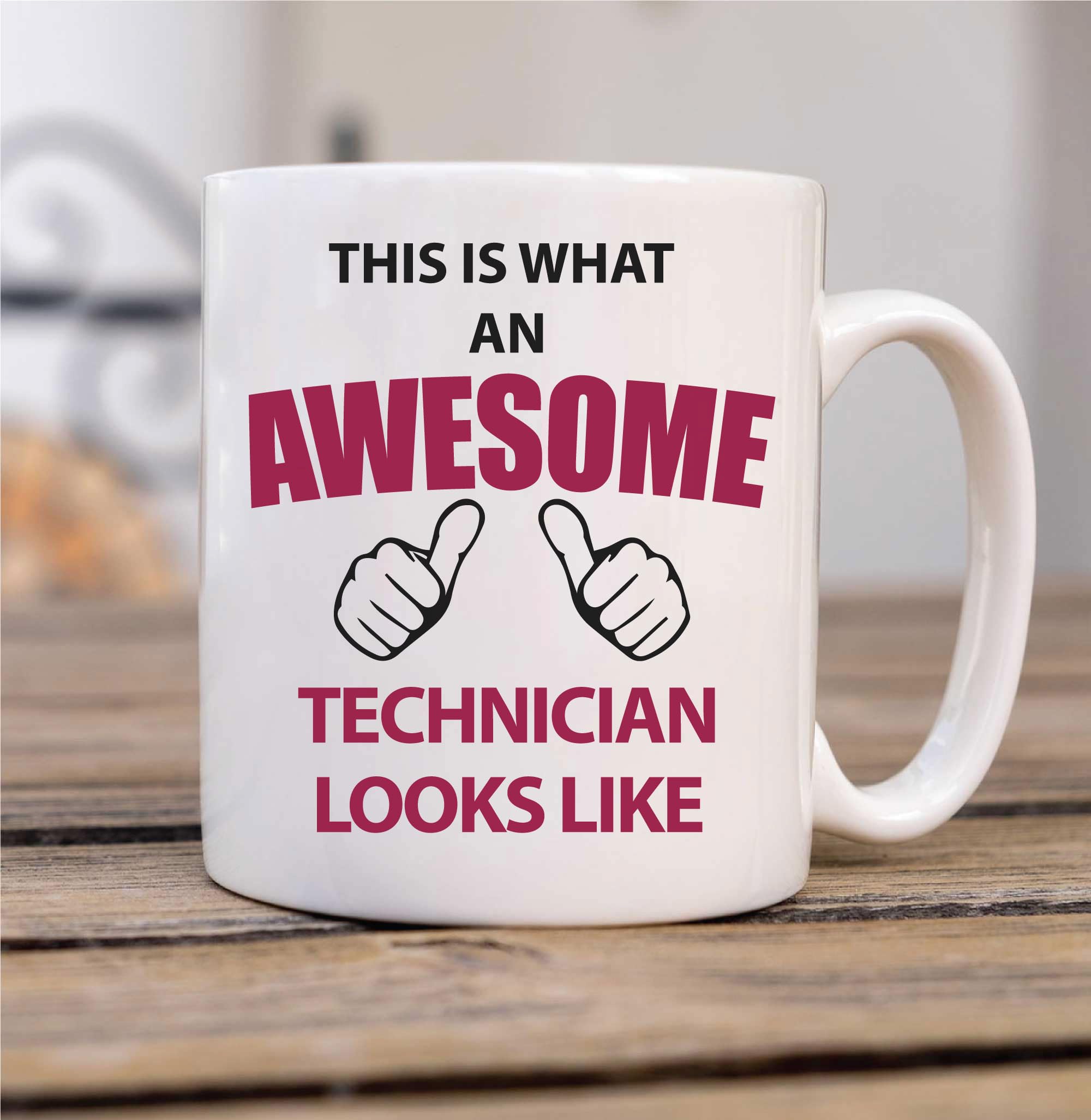 60 Second Makeover Limited This is What an Awesome Technician Looks Like Mug Present Gift Cup Birthday Christmas 11oz Ceramic Coffee Cup Dishwasher Safe and Microwave Safe