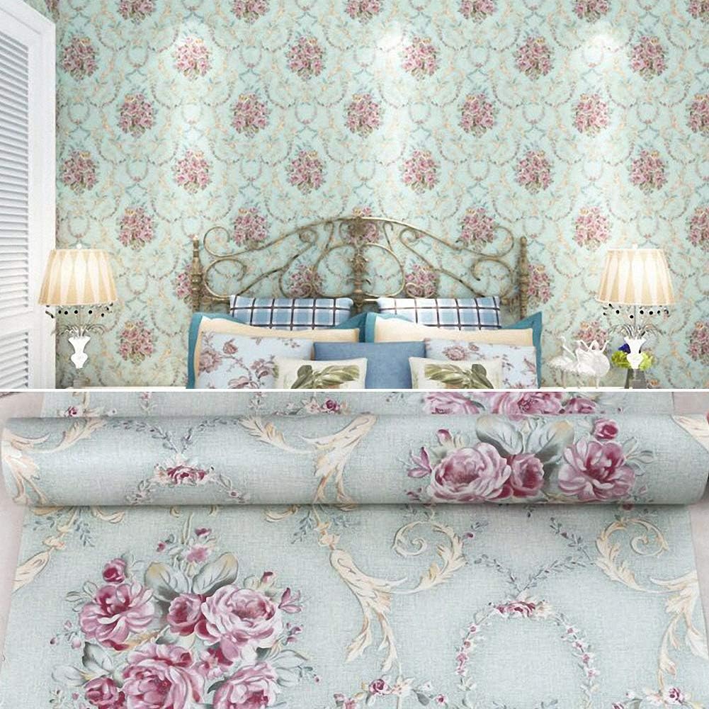 Self Adhesive Vintage Green Floral Paper Peel and Stick Wallpaper Drawer Dresser Shelf Liner Sticker 17.7inch by 9.8ft - Image 5