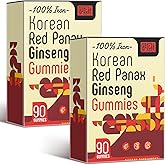 Sapotax Korean Red Panax Ginseng Supplement Gummies - 180 Count
