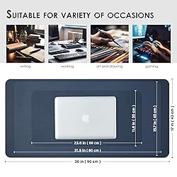 Compact Leather Desk Mat - Small Non-Slip PU Desk