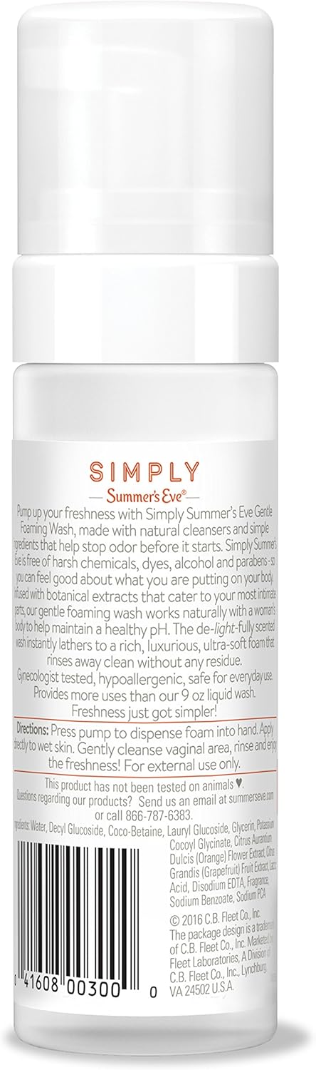 Summer's Eve Simply Cleansing Wash, Coconut Water, pH Balanced, Free from Harsh Chemicals and Dyes, 12 Fl Oz, Pack of 3: Health & Personal Care