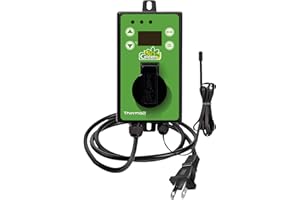 BIO GREEN BioGreen TER2/US Thermo 2 Digital Greenhouse Thermostat with Summer/Winter Function 2 Years Warrenty, Green