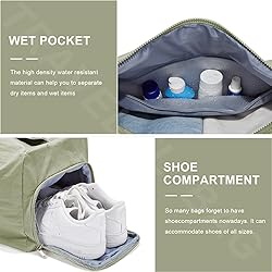 Small Gym Bag with Shoe Compartment, Workout Sport