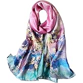 ANDANTINO 100% Mulberry Silk Long Scarf for Women Large Shawls for Headscarf and Neck- Oblong Hair Wraps with Gift Packed