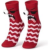 Crazy Socks for Kids - Silly Wacky Funny White Elephant Gifts Stockings Monster Toddler Socks with 3D Eyes for Kids