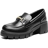 DREAM PAIRS Women's Platform Chunky Loafers
