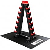 HARISON 6-Tier Dumbbell Rack Stand, A-Frame Design Weight Rack | Compact Weight Storage Rack for Dumbbells, Portable Home Gym Fitness Storage Organizer, 480LBS Weight Capacity