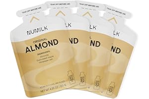 Numilk Pouches 4-Pack - Original Almond - Creamy Plant-Based Milk in Seconds - Easy-to-Use with the Numilk Nut Milk Maker Machine - Dairy Free Milk Beverage - One Pouch Makes 32oz