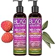 Blaq Luxury - Repair and Strengthen Biotin Shampoo & Conditioner for Women with Sage, Lychee, & Nettle | Repairs Damaged and Thinning Hair | Reduces Breakage | Visibly Stronger Hair | 12oz