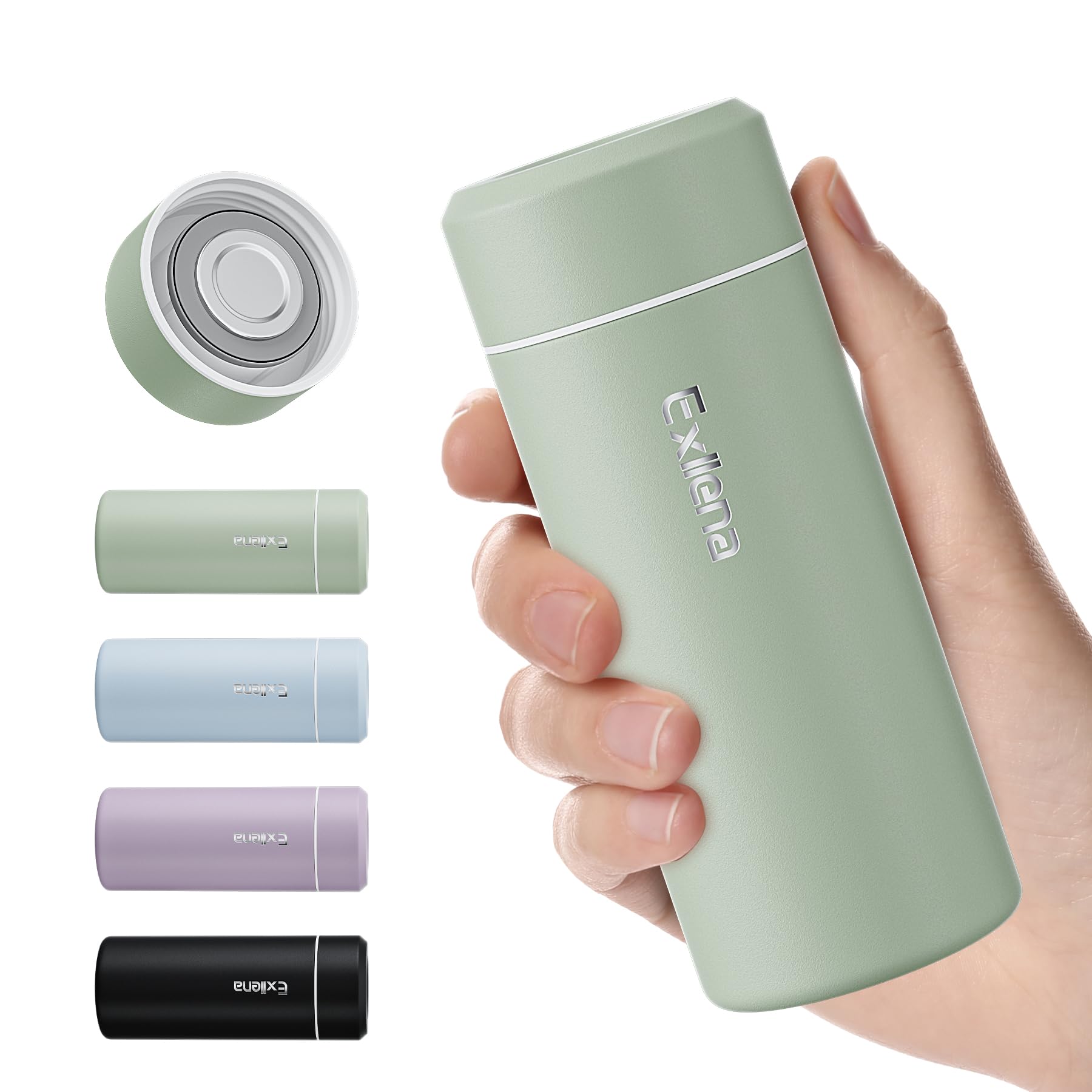 Photo 1 of ?Upgraded?Exllena Small Insulated Water Bottle 8 oz/250ml– Mini Insulated Water Bottle for Hot & Cold Drinks, Perfect Small Water Bottle for Travel, Purse...(Sauge Green)