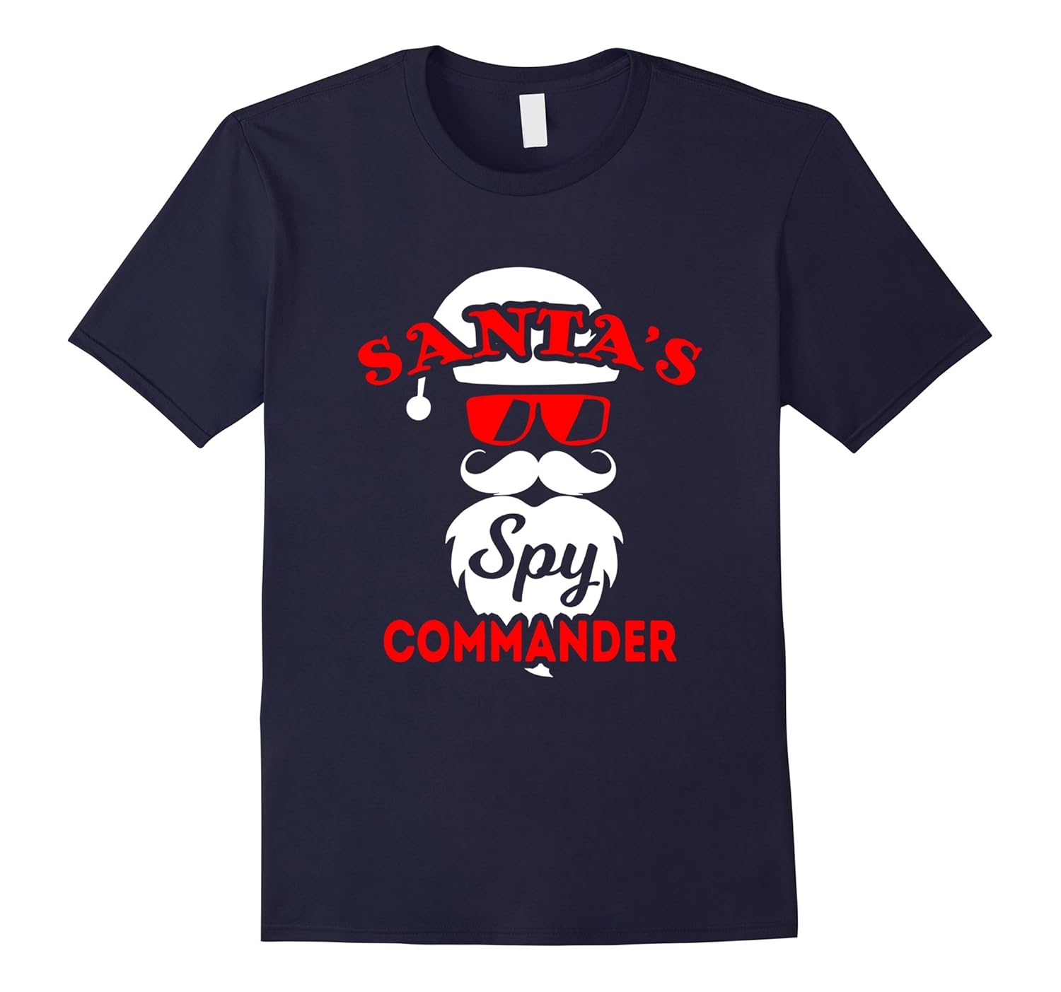 Santa's Spy Commander Christmas T Shirt-Rose