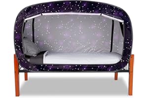 ANC POP Bed Tent Full Bed Canopy Portable Dream Tent for Adult Indoor Sleeping Tents with 2 Doors Breathable Private Space Tents, Starry Constellation