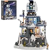 Lumibricks Alpine Observatory Lighting Building-Bricks Set with The Galaxy Projector, 2437 Pcs Space Themed Room Decor for As