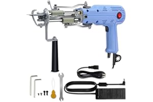 ARTUFTING Tufting Gun 2 in 1 Cut Pile Loop Pile Rug Gun Machine Starter Kit Rug Tufting Kit Electric Tufting Gun Carpet Weaving Flocking Machine, 100-240V (Maya Blue)