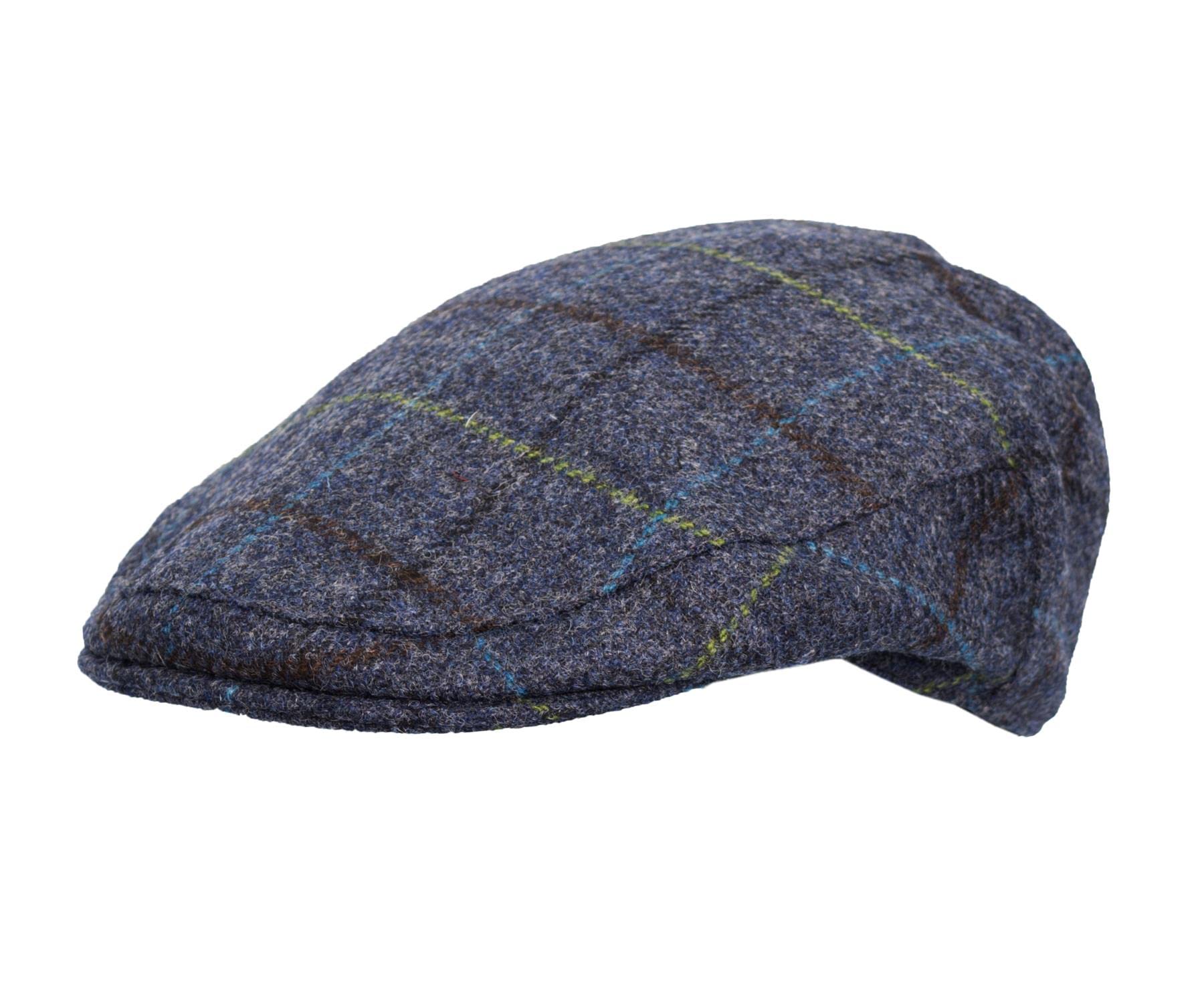 WALKER AND HAWKES - Abraham Moon Tweed Alfred Flat Cap - Royal Navy - 3X-Large (62cm)