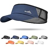 GXCROR Sports Sun Visor Hat Men Women, Lightweight Breathable Quick Dry Sports Sun Hat for Running Golf Tennis