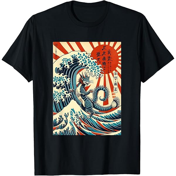 Amazon.com: Catzilla Cat Japanese Art The Great Wave off
