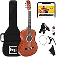 Best Choice Products 38in Beginner All Wood Acoustic Guitar Starter Kit w/Gig Bag, 6 Picks, Nylon Strings, Strap w/Pick Holder - Natural Mahogany