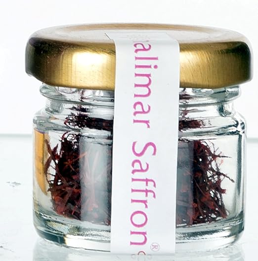 Shalimar Saffron Premium Pure Kashmir Kesar/Saffron - 1 Gram (Natural & 100% Original & Premium A++ Grade Saffron Threads, Highest Quality Saffron) Glass Jar 1g