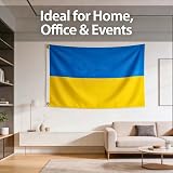 SHATCHI Ukraine Flag 5ft x 3ft Polyester with Brass Eyelets view 7