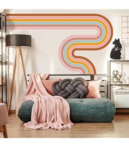 Amazon.com: Custom Colors Mid Century Decals, Retro 70s Decor