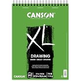 Canson XL Series Drawing Paper Pad, 11x14 in | Top Wirebound Pad, 60 Sheets (70lb/114g) Artist Paper for Adults and Students - Charcoal, Colored Pencil, Ink, Pastel, Marker