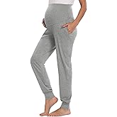 Narcissus Maternity Pants with Pockets/Stretchy Casual Workout Maternity Lounge Pants Pregnancy and Postpartum