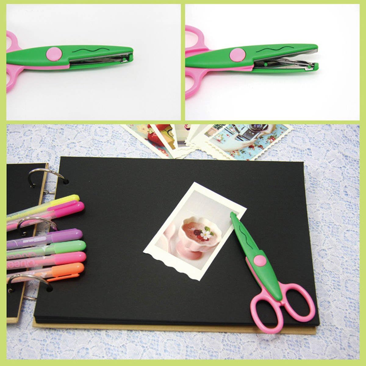UCEC 6 Colorful Decorative Paper Edge Scissor Set, Great for Teachers, Crafts, Scrapbooking, Kids Design : Office Products